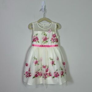 Jona Michelle Toddler Girls Estilo Floral Embroidered Dress Size 4 T